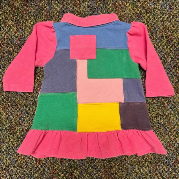 Vintage 90s Patchwork Ralph Lauren Top Kidcore 6 Months - Picture 3 of 4